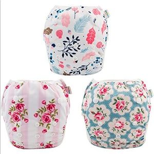 3 Baby goal reusable adjustable swim diapers